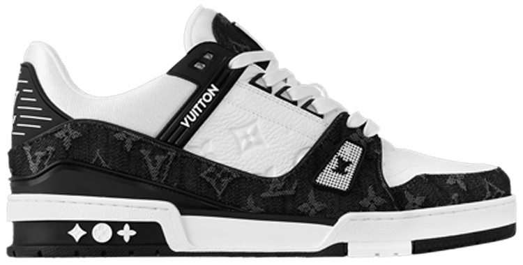 Louis Vuitton Trainer 'Embossed Monogram - White Black Denim'