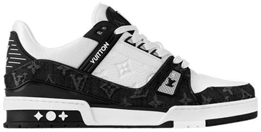 Louis Vuitton Trainer 'Embossed Monogram - White Black Denim'