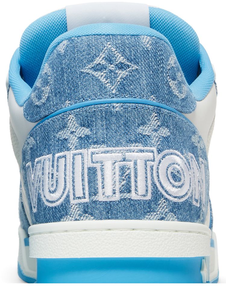 Louis Vuitton Trainer Low 'Velcro Strap - Light Blue Monogram Denim'